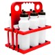 Pack 6 Botellas 750 ml + Cesta Portabotellas Plegable Rojo