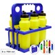 Pack 6 Botellas 750 ml + Cesta Portabotellas Plegable Azul