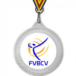 Medalla Oficial Torneo Pista FVBCV 70mm Plata