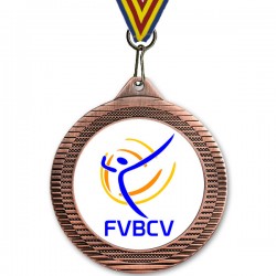 Medalla Oficial Torneo Pista FVBCV 70mm Bronce
