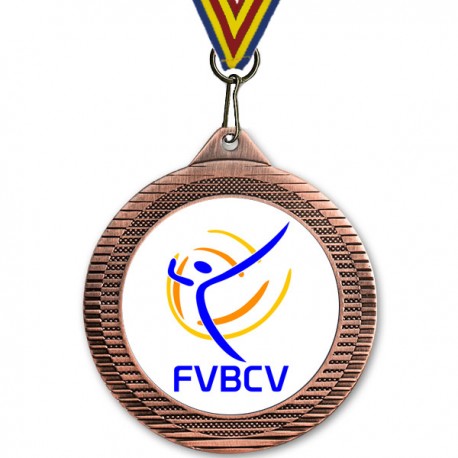Medalla Oficial Torneo Pista FVBCV 70mm Bronce