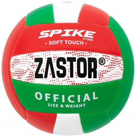 Balón Voleibol Zastor Spike 4V1500 Rojo/Verde T-4