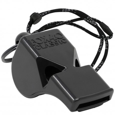 Silbato FOX 40 Classic Negro con Cordón