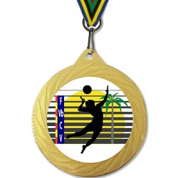 Medalla Oficial Torneo Playa FVBCV 70mm Oro