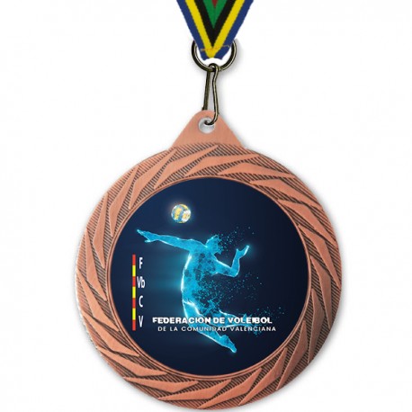 Medalla Oficial Torneo Pista FVBCV 70mm Bronce