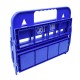Pack 8 Botellas 750 ml + Cesta Portabotellas Plegable Azul