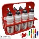 Pack 8 Botellas 750 ml + Cesta Portabotellas Plegable Rojo